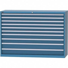 LISTA - 10 Drawer, 84 Compartment Bright Blue Steel Modular Storage Cabinet - Apex Tool & Supply