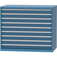 LISTA - 9 Drawer, 99 Compartment Bright Blue Steel Modular Storage Cabinet - Apex Tool & Supply