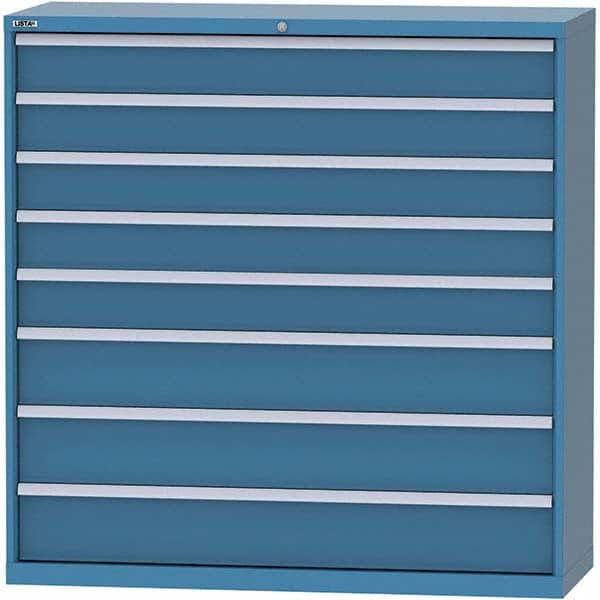 LISTA - 8 Drawer, 84 Compartment Bright Blue Steel Modular Storage Cabinet - Apex Tool & Supply