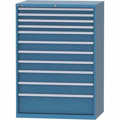 LISTA - 11 Drawer, 99 Compartment Bright Blue Steel Modular Storage Cabinet - Apex Tool & Supply