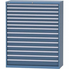 LISTA - 15 Drawer, 99 Compartment Bright Blue Steel Modular Storage Cabinet - Apex Tool & Supply