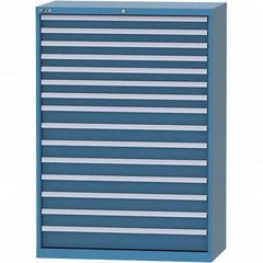 LISTA - 15 Drawer, 84 Compartment Bright Blue Steel Modular Storage Cabinet - Apex Tool & Supply