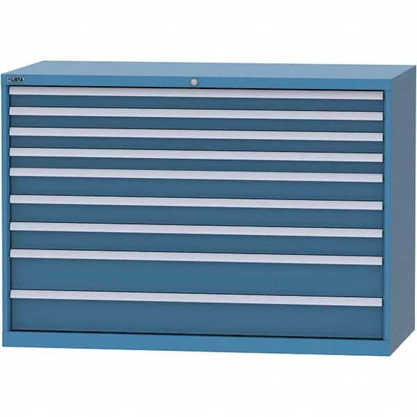 LISTA - 9 Drawer, 84 Compartment Bright Blue Steel Modular Storage Cabinet - Apex Tool & Supply