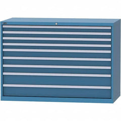 LISTA - 9 Drawer, 84 Compartment Bright Blue Steel Modular Storage Cabinet - Apex Tool & Supply