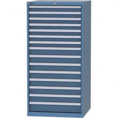 LISTA - 15 Drawer, 124 Compartment Bright Blue Steel Modular Storage Cabinet - Apex Tool & Supply