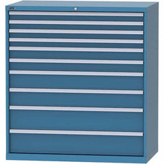 LISTA - 10 Drawer, 99 Compartment Bright Blue Steel Modular Storage Cabinet - Apex Tool & Supply
