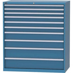 LISTA - 10 Drawer, 159 Compartment Bright Blue Steel Modular Storage Cabinet - Apex Tool & Supply