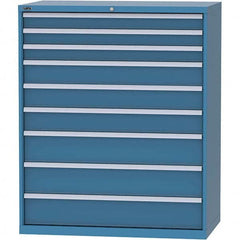 LISTA - 9 Drawer, 159 Compartment Bright Blue Steel Modular Storage Cabinet - Apex Tool & Supply