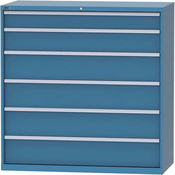 LISTA - 6 Drawer, 84 Compartment Bright Blue Steel Modular Storage Cabinet - Apex Tool & Supply