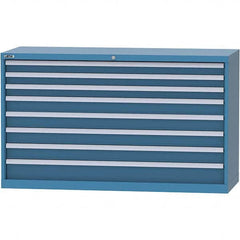 LISTA - 8 Drawer, 84 Compartment Bright Blue Steel Modular Storage Cabinet - Apex Tool & Supply
