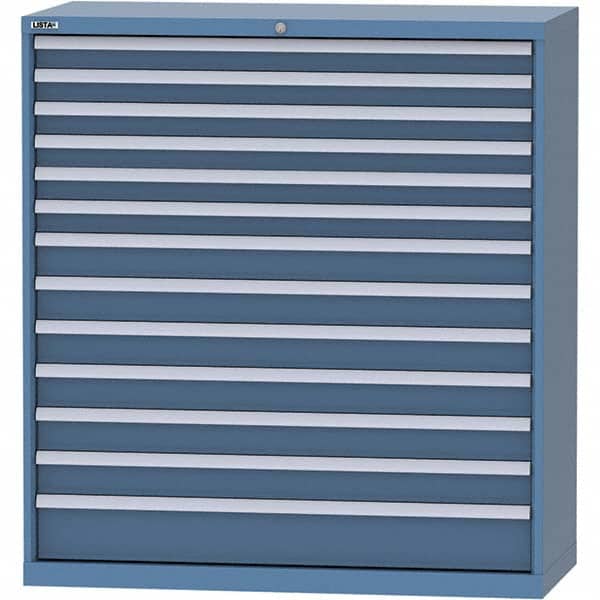 LISTA - 13 Drawer, 99 Compartment Bright Blue Steel Modular Storage Cabinet - Apex Tool & Supply