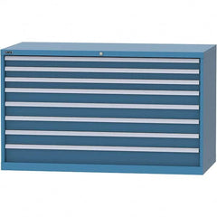 LISTA - 8 Drawer, 84 Compartment Bright Blue Steel Modular Storage Cabinet - Apex Tool & Supply