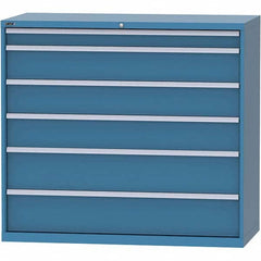 LISTA - 6 Drawer, 84 Compartment Bright Blue Steel Modular Storage Cabinet - Apex Tool & Supply