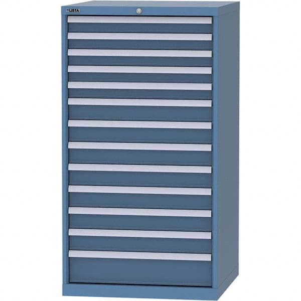 LISTA - 13 Drawer, 45 Compartment Bright Blue Steel Modular Storage Cabinet - Apex Tool & Supply
