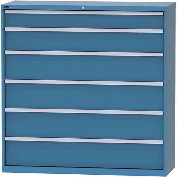 LISTA - 6 Drawer, 84 Compartment Bright Blue Steel Modular Storage Cabinet - Apex Tool & Supply