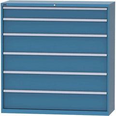 LISTA - 6 Drawer, 84 Compartment Bright Blue Steel Modular Storage Cabinet - Apex Tool & Supply