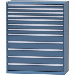 LISTA - 12 Drawer, 99 Compartment Bright Blue Steel Modular Storage Cabinet - Apex Tool & Supply