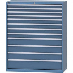 LISTA - 12 Drawer, 99 Compartment Bright Blue Steel Modular Storage Cabinet - Apex Tool & Supply