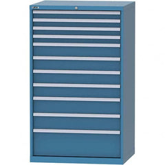 LISTA - 11 Drawer, 84 Compartment Bright Blue Steel Modular Storage Cabinet - Apex Tool & Supply