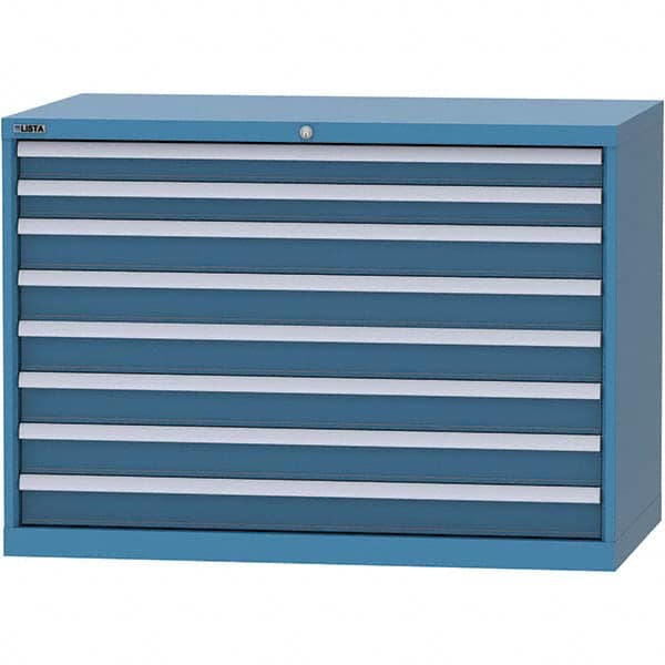 LISTA - 8 Drawer, 99 Compartment Bright Blue Steel Modular Storage Cabinet - Apex Tool & Supply