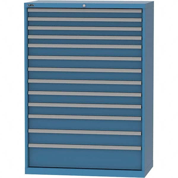 LISTA - 13 Drawer, 84 Compartment Bright Blue Steel Modular Storage Cabinet - Apex Tool & Supply
