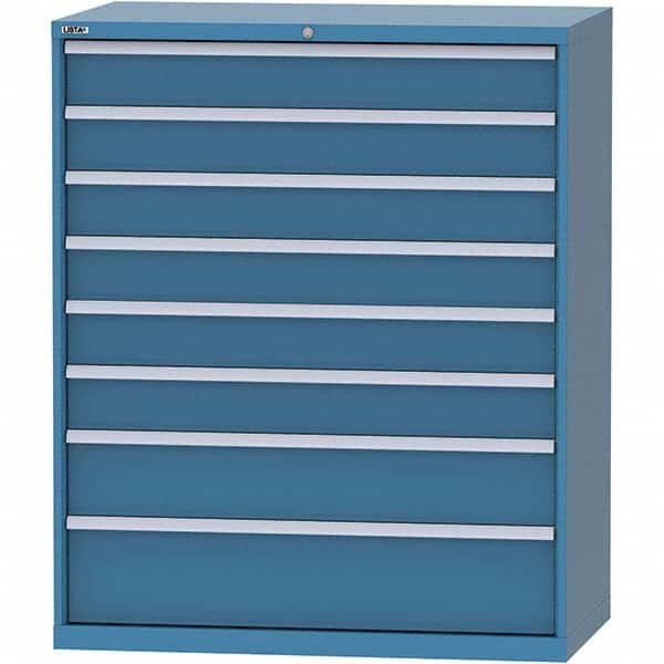 LISTA - 8 Drawer, 159 Compartment Bright Blue Steel Modular Storage Cabinet - Apex Tool & Supply