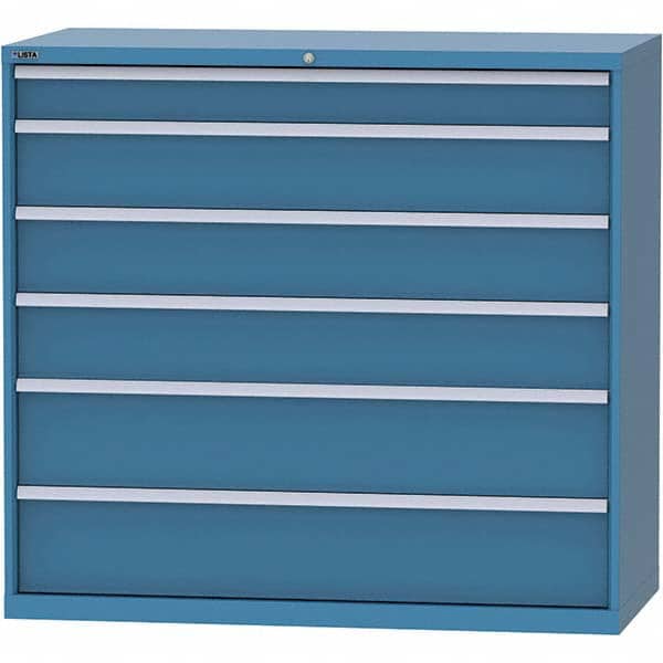 LISTA - 6 Drawer, 84 Compartment Bright Blue Steel Modular Storage Cabinet - Apex Tool & Supply