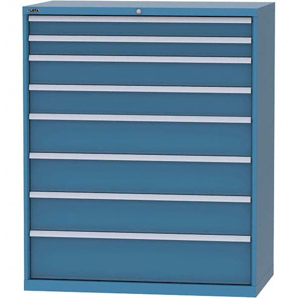 LISTA - 8 Drawer, 159 Compartment Bright Blue Steel Modular Storage Cabinet - Apex Tool & Supply