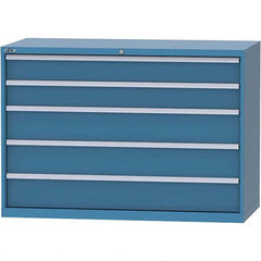 LISTA - 5 Drawer, 84 Compartment Bright Blue Steel Modular Storage Cabinet - Apex Tool & Supply