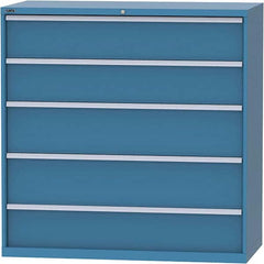 LISTA - 5 Drawer, 84 Compartment Bright Blue Steel Modular Storage Cabinet - Apex Tool & Supply