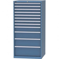 LISTA - 12 Drawer, 124 Compartment Bright Blue Steel Modular Storage Cabinet - Apex Tool & Supply
