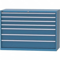 LISTA - 7 Drawer, 84 Compartment Bright Blue Steel Modular Storage Cabinet - Apex Tool & Supply