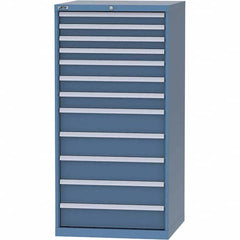 LISTA - 12 Drawer, 124 Compartment Bright Blue Steel Modular Storage Cabinet - Apex Tool & Supply