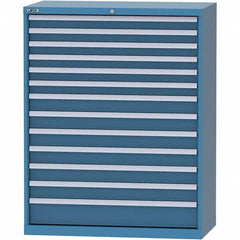 LISTA - 13 Drawer, 84 Compartment Bright Blue Steel Modular Storage Cabinet - Apex Tool & Supply