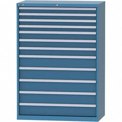 LISTA - 12 Drawer, 84 Compartment Bright Blue Steel Modular Storage Cabinet - Apex Tool & Supply