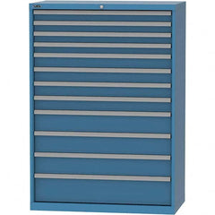 LISTA - 12 Drawer, 84 Compartment Bright Blue Steel Modular Storage Cabinet - Apex Tool & Supply