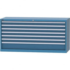 LISTA - 7 Drawer, 84 Compartment Bright Blue Steel Modular Storage Cabinet - Apex Tool & Supply