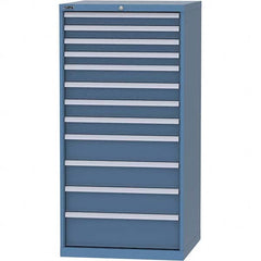 LISTA - 12 Drawer, 124 Compartment Bright Blue Steel Modular Storage Cabinet - Apex Tool & Supply