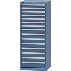 LISTA - 15 Drawer, 84 Compartment Bright Blue Steel Modular Storage Cabinet - Apex Tool & Supply
