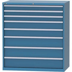 LISTA - 8 Drawer, 99 Compartment Bright Blue Steel Modular Storage Cabinet - Apex Tool & Supply