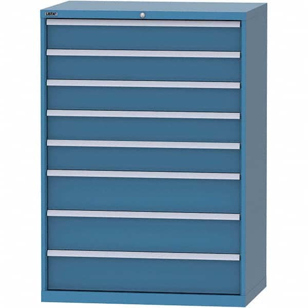 LISTA - 8 Drawer, 99 Compartment Bright Blue Steel Modular Storage Cabinet - Apex Tool & Supply