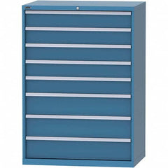 LISTA - 8 Drawer, 99 Compartment Bright Blue Steel Modular Storage Cabinet - Apex Tool & Supply
