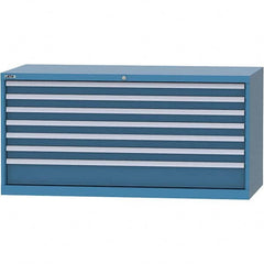 LISTA - 7 Drawer, 84 Compartment Bright Blue Steel Modular Storage Cabinet - Apex Tool & Supply