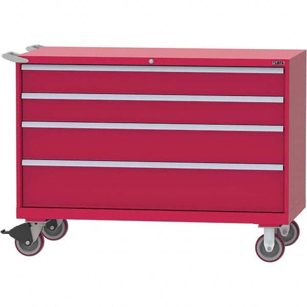 LISTA - 4 Drawer, 84 Compartment Bright Blue Steel Modular Storage Cabinet - Apex Tool & Supply
