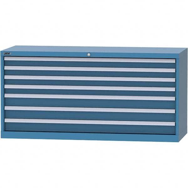 LISTA - 7 Drawer, 84 Compartment Bright Blue Steel Modular Storage Cabinet - Apex Tool & Supply