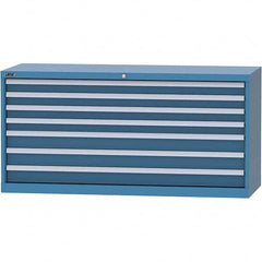 LISTA - 7 Drawer, 84 Compartment Bright Blue Steel Modular Storage Cabinet - Apex Tool & Supply