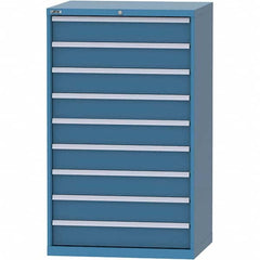 LISTA - 9 Drawer, 84 Compartment Bright Blue Steel Modular Storage Cabinet - Apex Tool & Supply