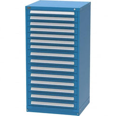 Vidmar - 15 Drawer Bright Blue Steel Modular Storage Cabinet - Apex Tool & Supply