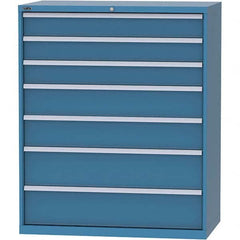LISTA - 7 Drawer, 159 Compartment Bright Blue Steel Modular Storage Cabinet - Apex Tool & Supply