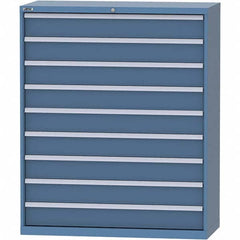 LISTA - 9 Drawer, 99 Compartment Bright Blue Steel Modular Storage Cabinet - Apex Tool & Supply